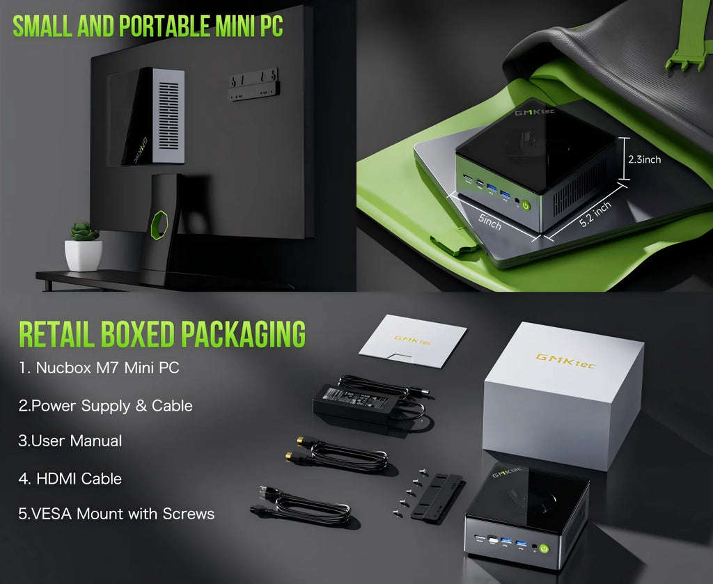 GMKtec Oculink Mini PC K11 K8 Plus M7 AMD R9 8945HS 8845HS 6850H 2*USB4 2*DDR5 2*2.5G LAN Micro Gaming Computer WiFi6 Desktops
