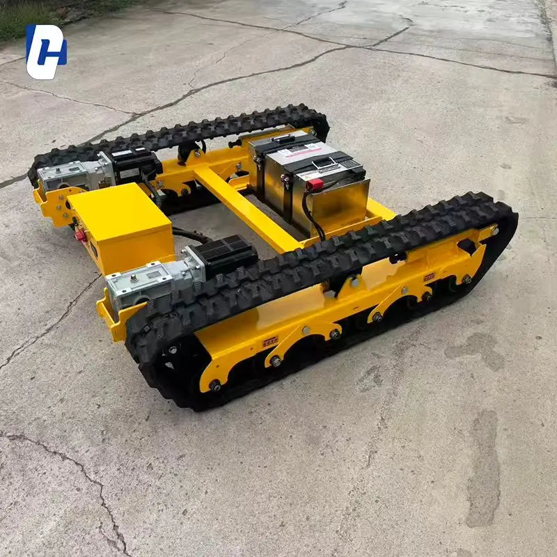 Small Track Chassis Customizable With Electric Rubber Tracks Lightweight And Flexible Offering OEM Solutions For Robots