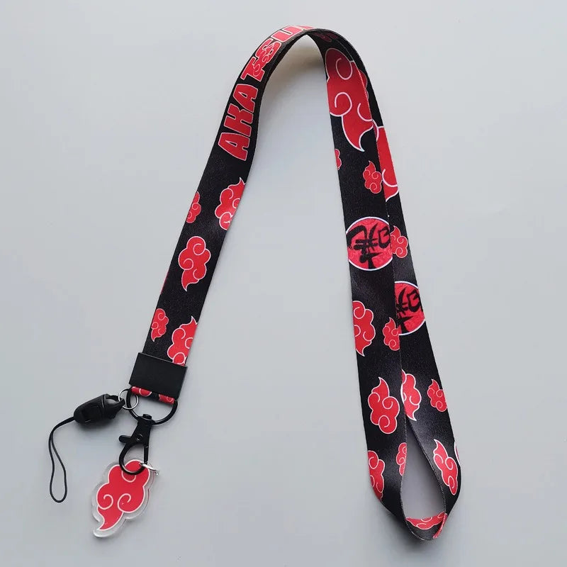 Cartoon Narutos Japanese Anime Lanyard Neck Strap Kakashi Keychain for Pendant Fashion Key Ring Cosplay Accessories Gifts