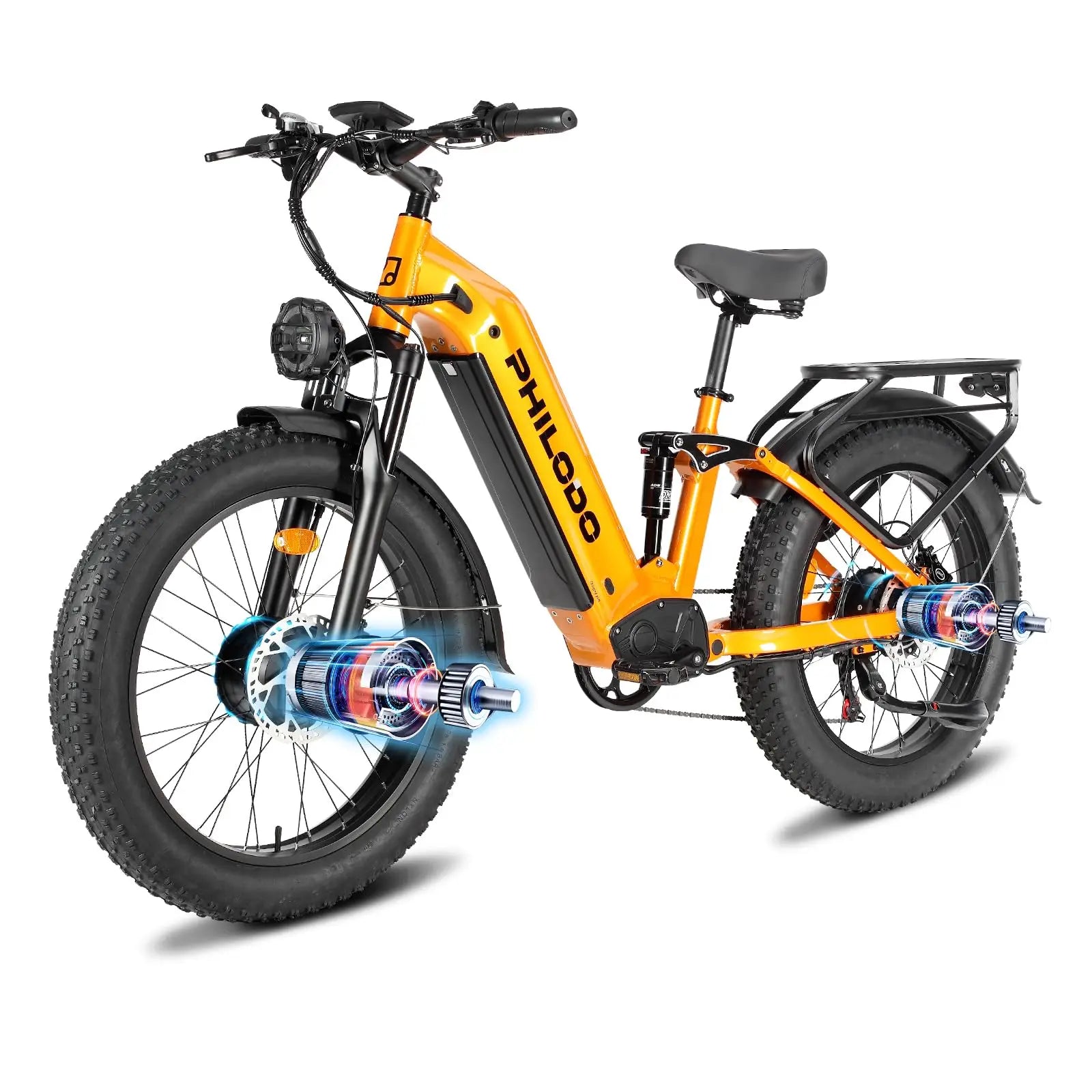 5000w Dual Motor Electric Bicycles, 60V Battery E-Bike with 45 MiIe P-Hour Electric Bike for Adults, 26 Fat Tire Hunting Ebike f