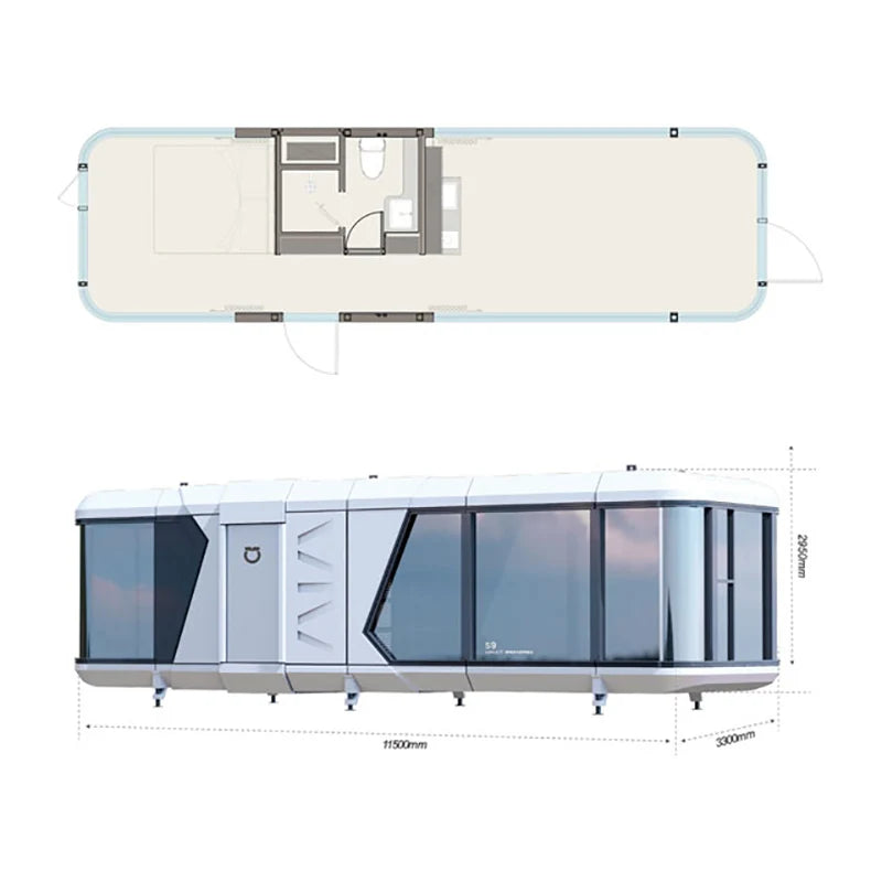 Space Capsule House Factory Prefabricated Holiday Home Low Cost Modular Residential Houses Wind Resistance Thermal Insulation