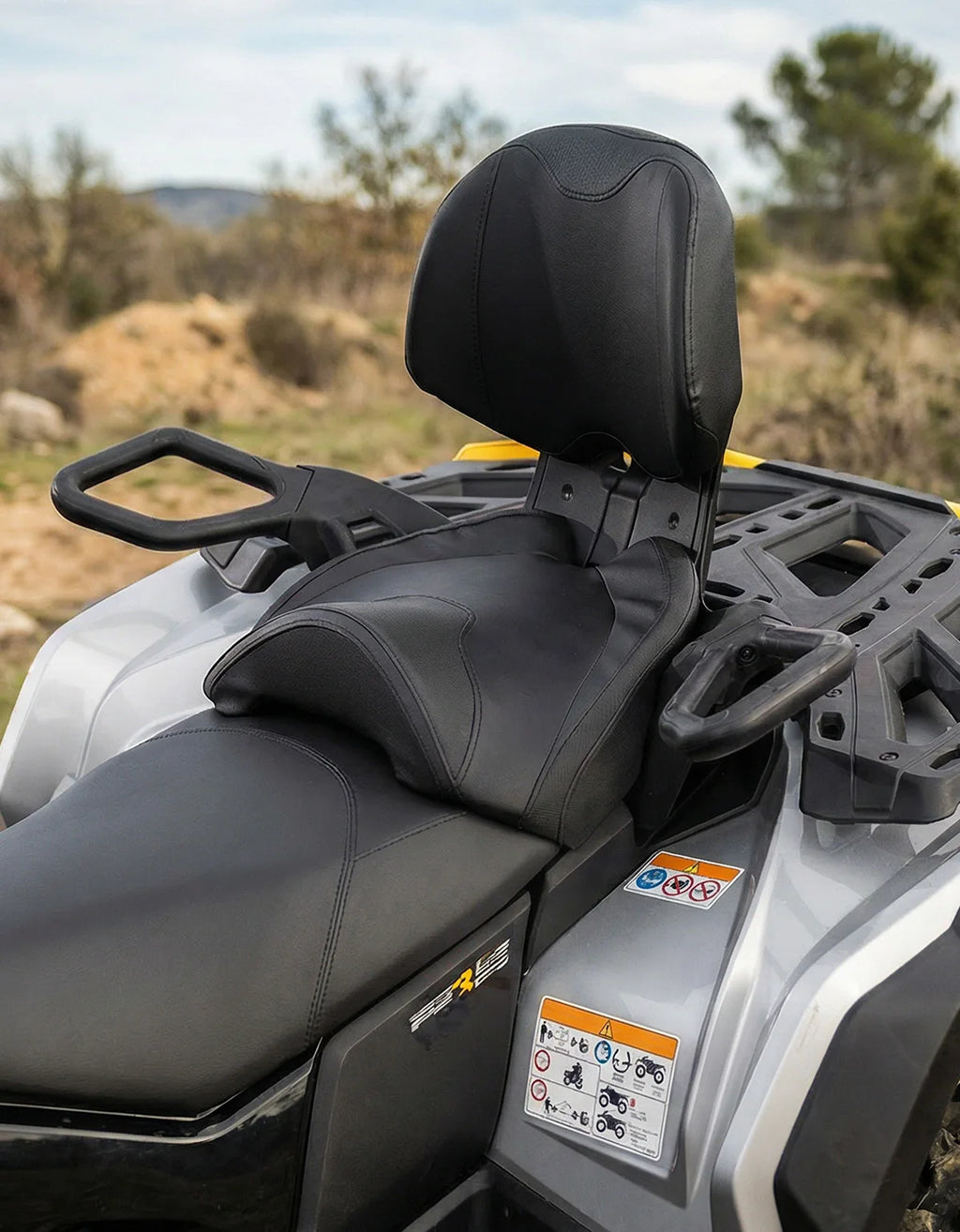 KEMIMOTO ATV Passenger Seat Kit Compatible with Can Am Outlander L MAX  450 500 570 Outlander 500 570 650 800 G2 G2L #715002373