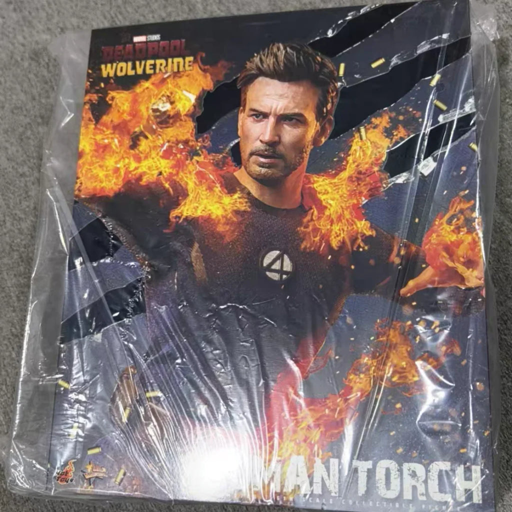 Hottoys MMS789 Marvel Human Torch Action Figure - Collectible Detailed Movie Model Deadpool & Wolverine Adult Collectors Item