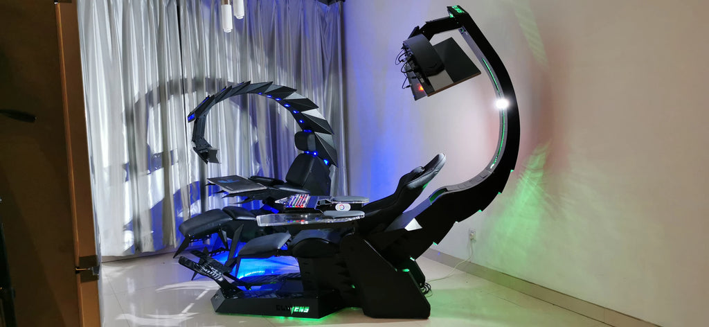 Unicorn Cluvens Brand Scorpio Hot Sell Ergonomic Silica Gamer Chair RGB LED High Back Swivel Racing Gaming Chair With Foot Rest