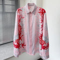 Luxury Royal Shirt Men Autumn Clothes Casual Long Sleeve Digital Printing Manga Longa Prom Party Shirts Roupas De Luxo Masculina