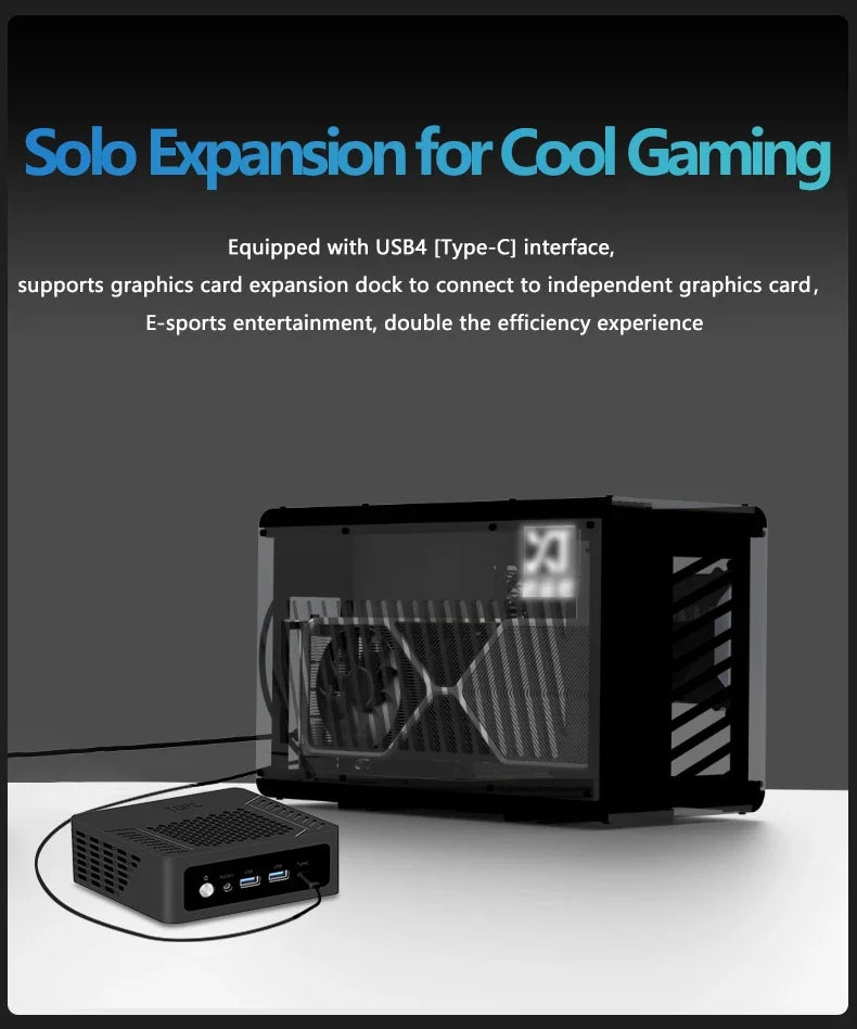 Dual LAN Mini Gaming PC AMD Ryzen 9 7940HS R7 7840HS Mini PC 16GB DDR5 512GB SSD Mini Computer 4K HDMI Dual Display Mini Desktop