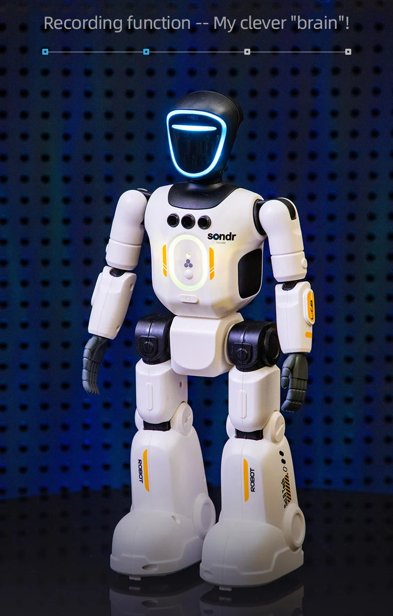 Smart Programming Humanoid Gesture Sensing Remote Control Robot 2.4G Joint Mobility Breathing Light Recording Function RC Robot