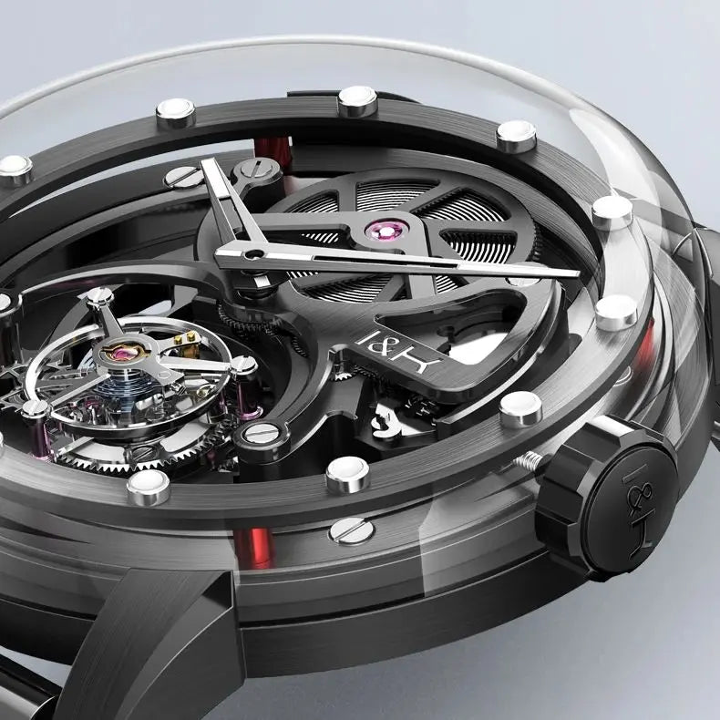 IDEAL KNIGHT 6809 Men Tourbillon Watch Luxury Original Brand Hollow Men Fully Automatic Mechanical Watch Trend Limited Edition