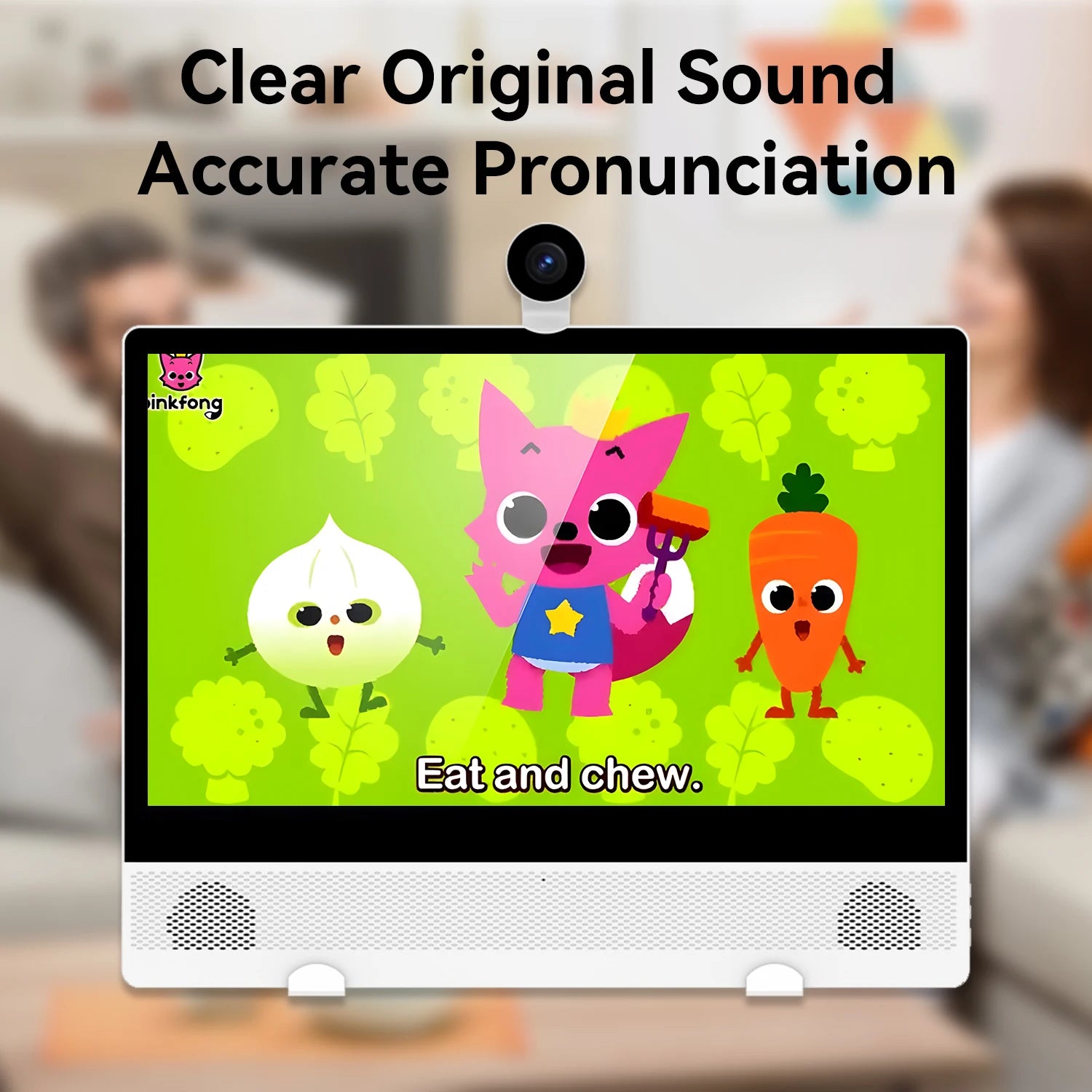 Factory Directly Sale 15.6 Inch 2 1 Portable Smart TV White Cabinet with HD Definition Android OS for Kids Learning Education