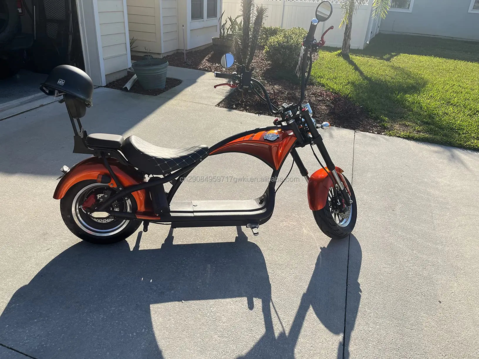 Custom 2000W 2 Seaters Electric Motorcycle Chopper Street Mopeds Motor Bike 60V 12-45Ah Long Range
