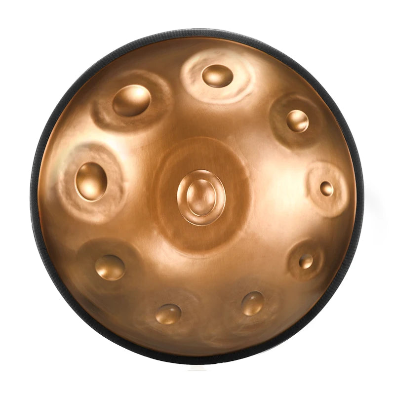 22" Stainless Steel Handpan (10 Notes) - Professional D-Kurd 432Hz Tuning for Superior Studio Performance