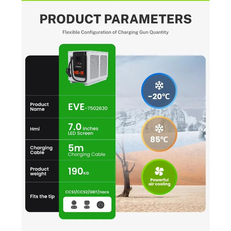 Customized Commercial AC DC Mobile Energy Storage Charging Station for Electric Vehicle Fast Charging Use