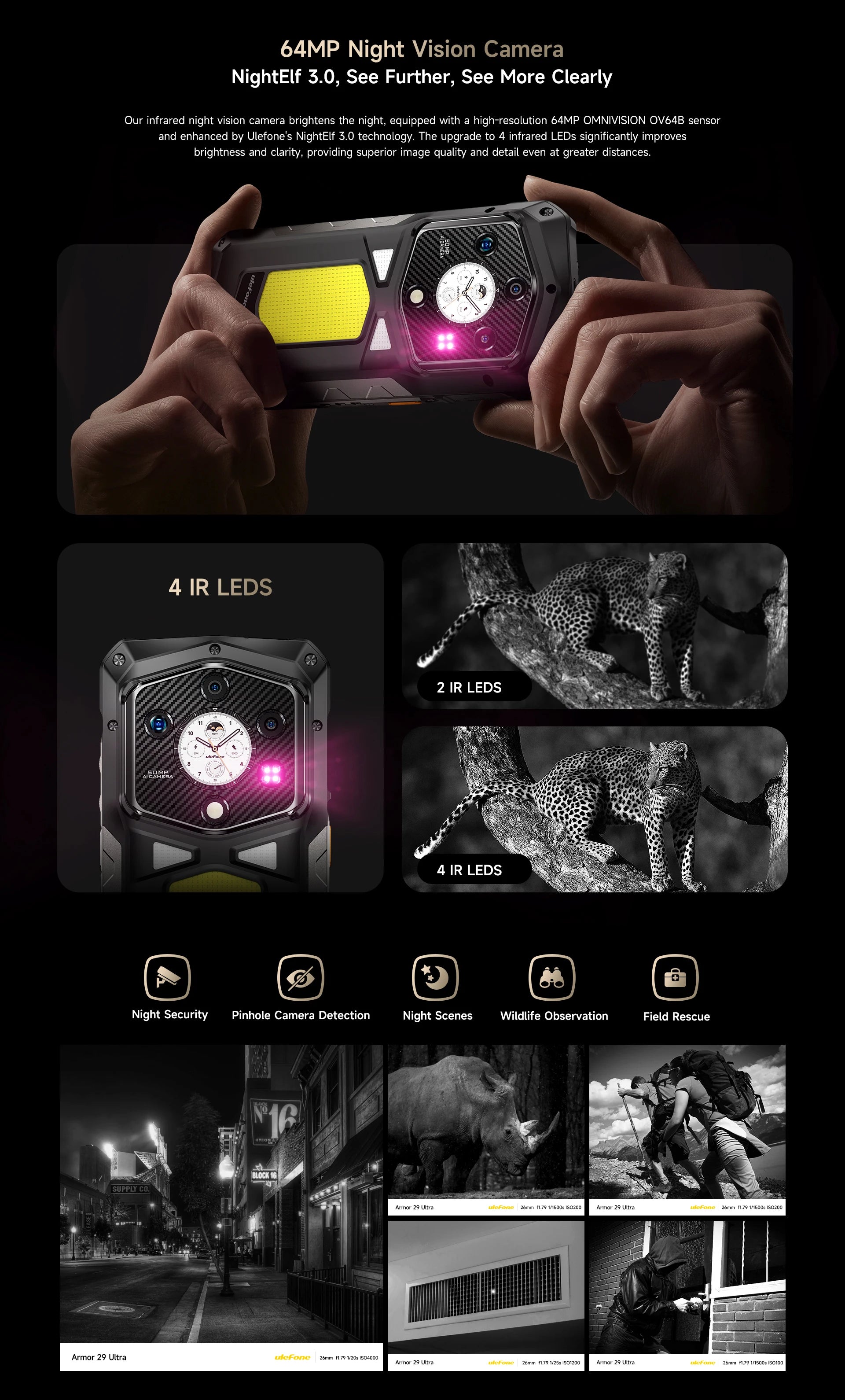 Ulefone Armor 29 Ultra 5G AI Rugged Phone Dual Screen Dimensity 9300+21200mAh 120Hz 1TB ROM 64MP, NFC, Android 15 Smartphone