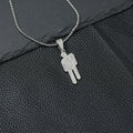 Hot-Selling European and American Necklace, Billie Eilish Style Tilted Pendant Full of Zircon, Trendy Hip-Hop Necklace