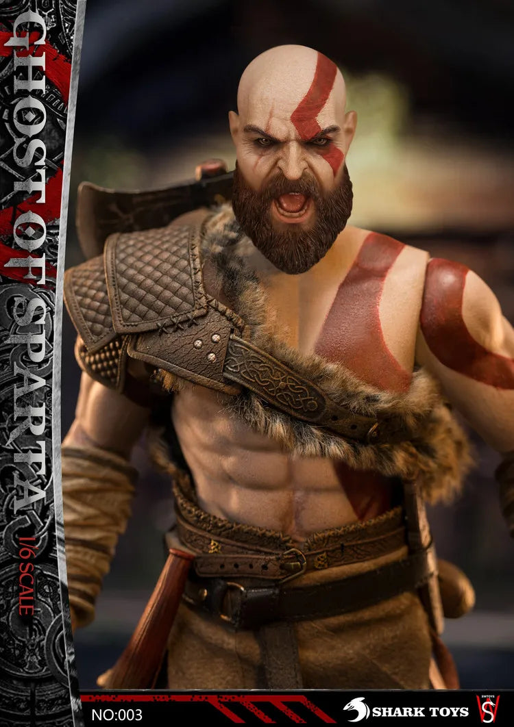 SWTOYS Original Spartan Warrior, God of War Series Kratos Anime Action Figure Model Toys Movable Model Ornaments Gifts Fo Boys