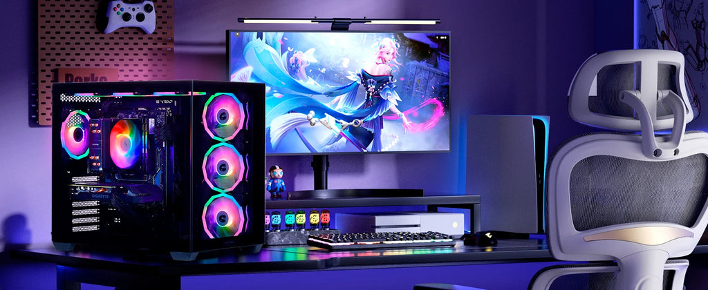 MLOONG Gaming PC Desktop, AMD Ryzen 7 8700F, GeForce RTX 5060Ti 8GB, 32GB DDR5 RAM, 1TB NVME SSD, 650W PSU, Windows 11 Home 64-b