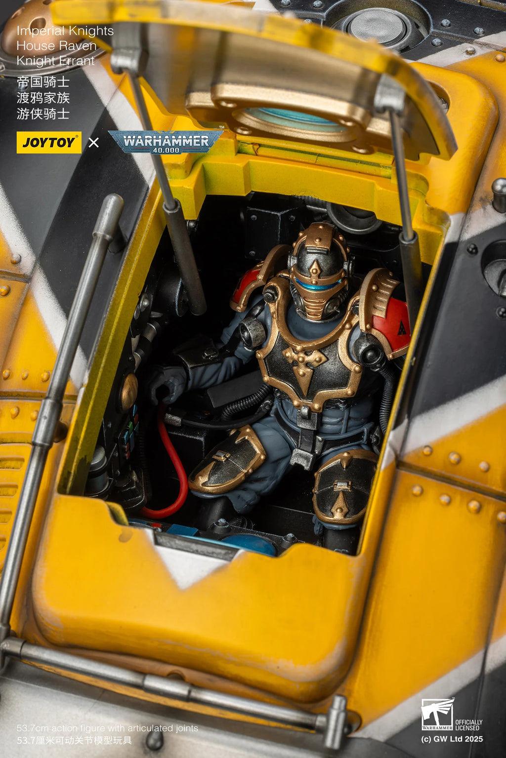 JOYTOY Warhammer 40K 1/18 Imperial Knights House Raven Knight Errant House Terryn Paladin Anime Figures Toys Mech Model