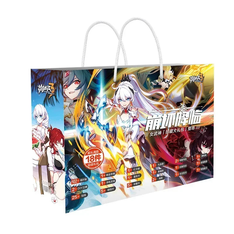 Anime Lucky Gift Bag Stray dogs ONE PIECE Genshin Impact Collection Toy Include Postcard Poster Bookmark Sleeves