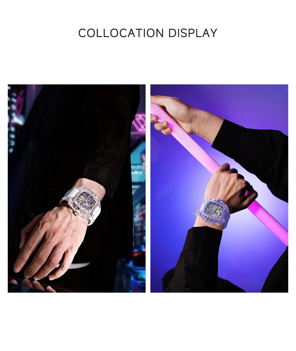 Haofa Flying Automatic Tourbillon Man Watch 2210 Luxury Mechanical Skeleton K9 Sapphire Crystal Case Watches for man Vintage