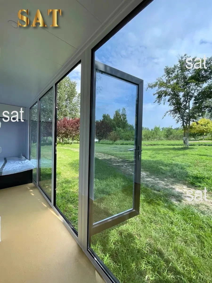 A for Customized Prefabricated Mobile Eco Apple Luxury 2 Bedroom Commercial Space Capsule House With Kitchen