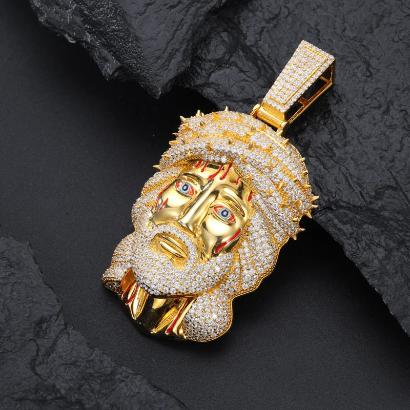 TUHE Unisex  Jesus  Pendant 925 Silver Ice Out Moissanite Pendant For Men Hip Hop Jewelry Gifts