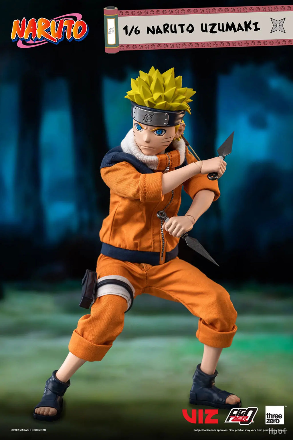 Threezero Genuine FigZero Series Naruto Uzumaki Kakashi Hatake Uchiha Sasuke Japanese Anime 1/6 Scale Action Figures Model Toys