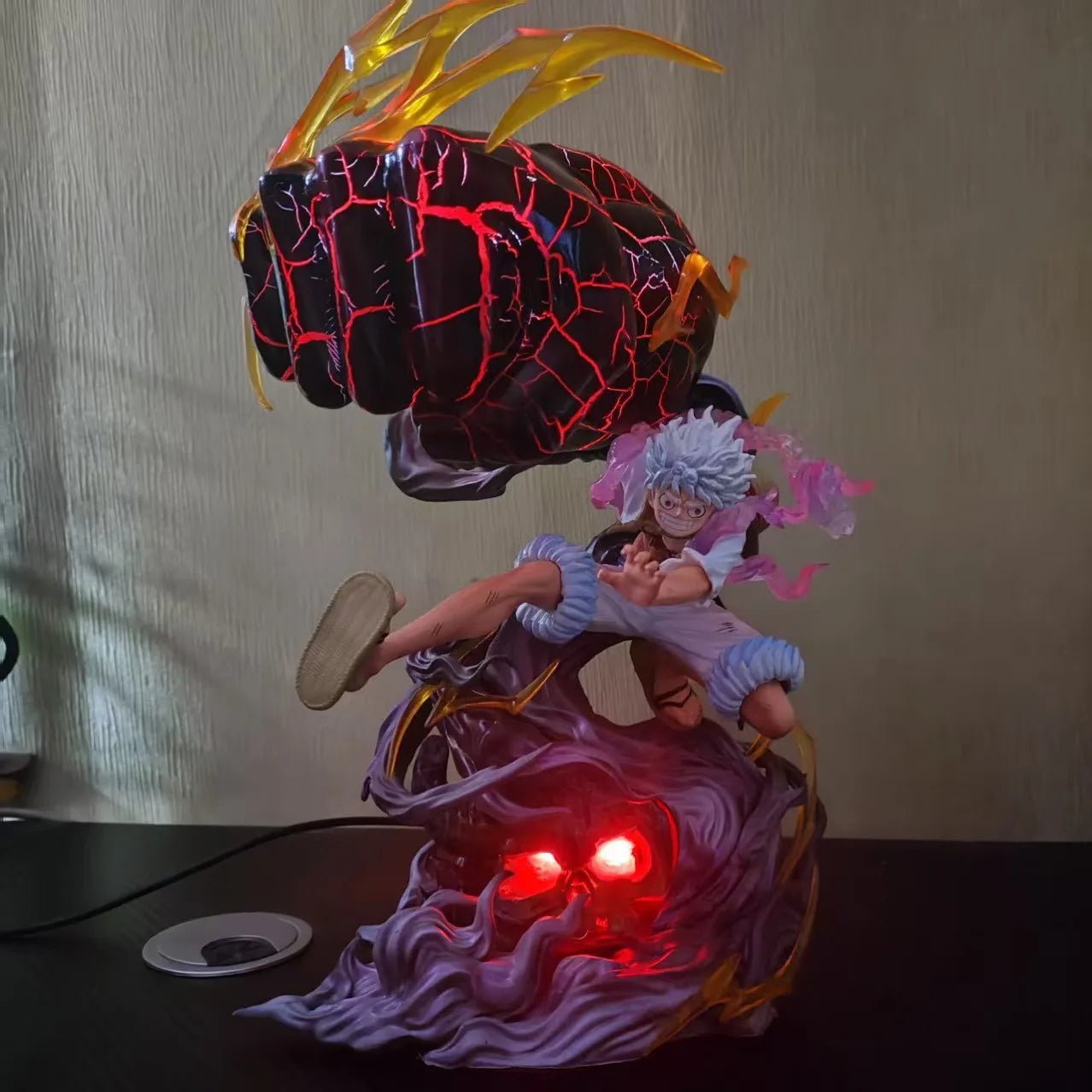 One Piece Gear 5 Luffy Nika Anime Figure 32cm PVC Statue Big Punch Pose Premium Collectible Model Limited Display Gift for Fans