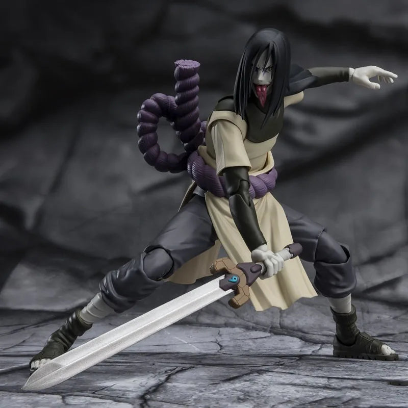 Low price In Stock BANDAI Original Box S.H.Figuarts NARUTO JIRAIYA TSUNADE OROCHIMARU SHF Action Figure Model Toy Gift for Kids