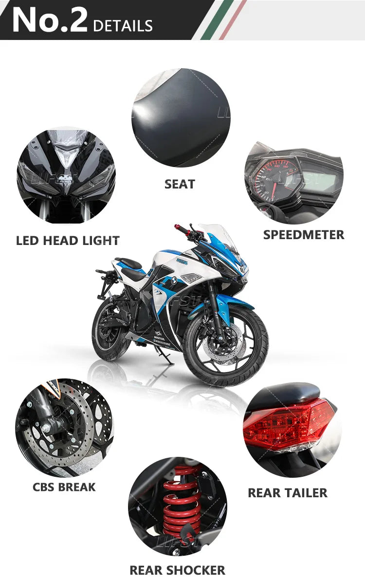 2022 Hot Selling Electric Racing cycles 8000w Power  With Lithium Battery Adult Electric cycle