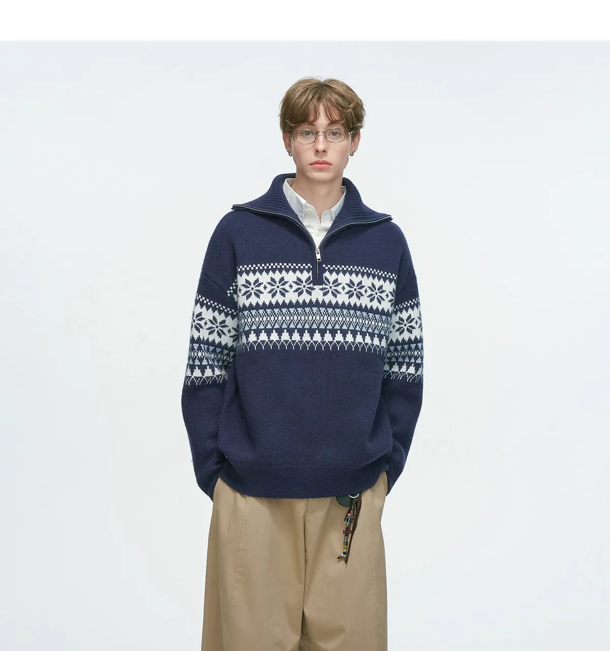 Fur Collar Pullovers Anime Mens Plaid Checkered Pattern Traditional Classic Autumn Winter Business Office School Preppy Style OL