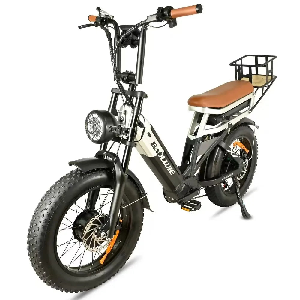 Baolujie DP2033 Electric Bicycle 2000W Dual Motor 48V30AH Lithium Battery E-bike 20*4 Inch Fat Tire Mountain Cargo Electric Bike