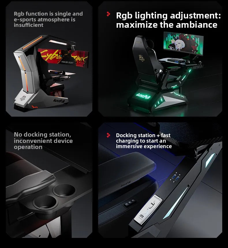 Gaming Office Ergonomic Chair E-sports Pod E-sports Warehouse Cockpit Space Cabin Desk Computer Armchair Silla Ergonomica Chairs