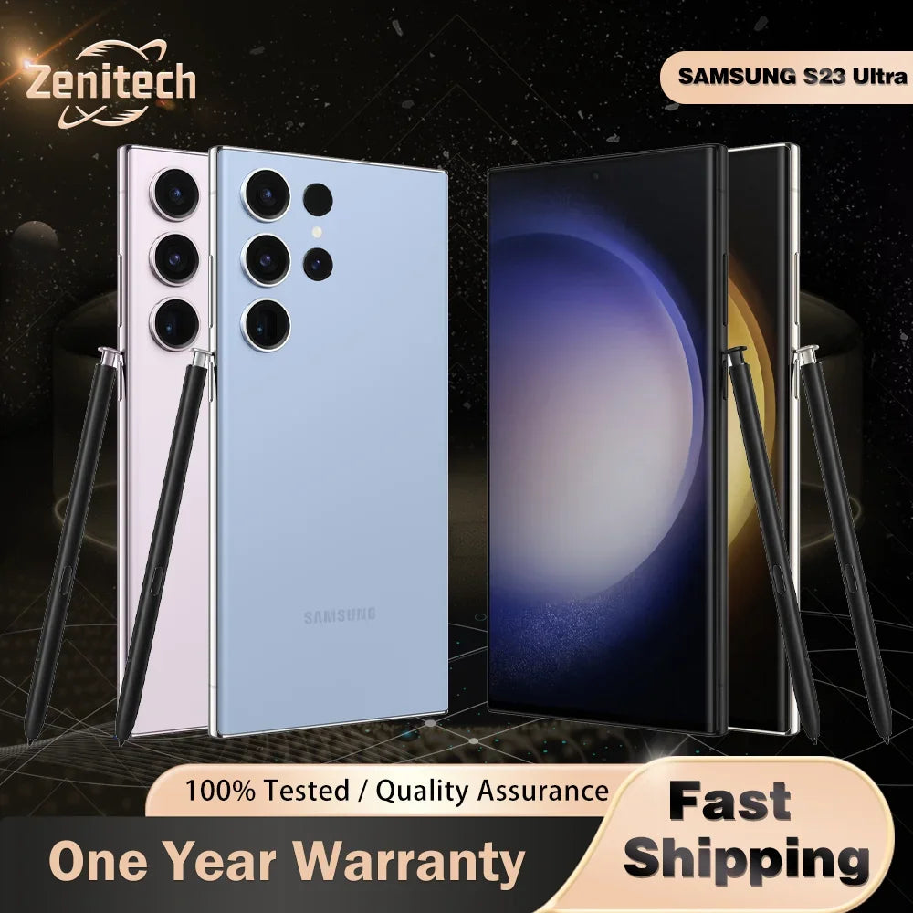 Samsung Galaxy S23 Ultra S918U1 5G Mobile Phone 6.6" AMOLED 8GB RAM 256GB ROM Snapdragon 8 Gen 2 Octa Core S23 ultra cellphone