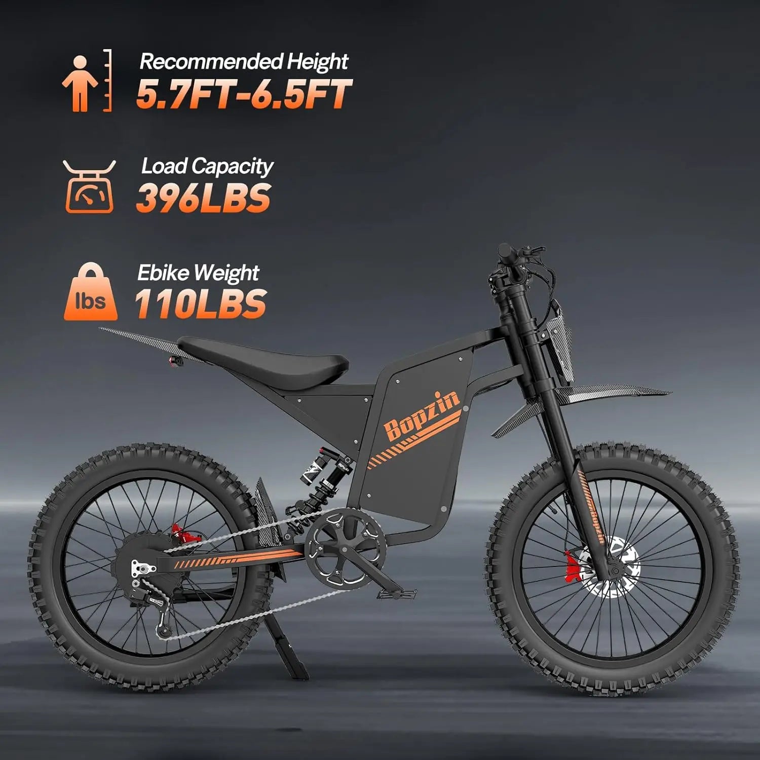 Electric Dirt Bike for Adults 45MPH 25" Fat Tire 3000W Electric-Motorcycle 60V 35AH Dual Hydraulic Brakes Full Suspension