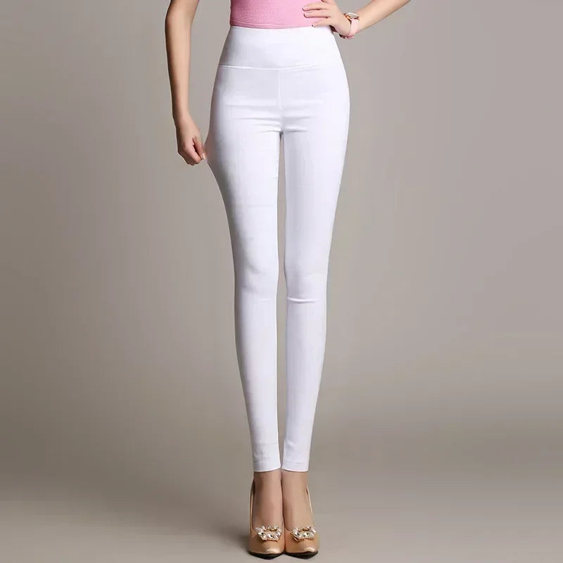 15 candy colour women 5XL 6XL high waist stretch pencil pants skinny casual cotton leggings female trousers