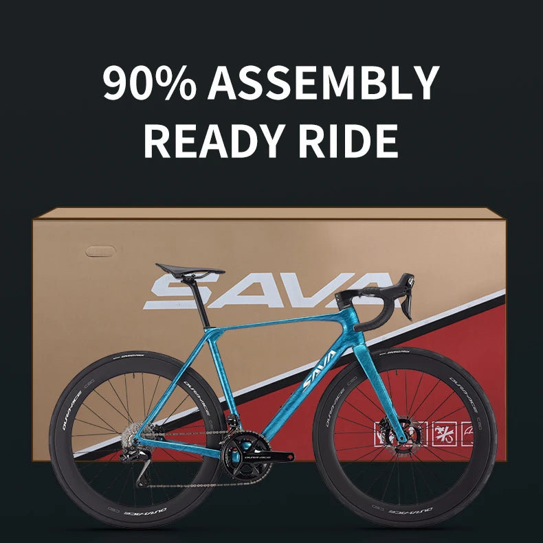 SAVA AEROX SLR9 Full Carbon Fiber Electronic Shift Road Bike with SHIMAN0 Di2 9270 Kit CP-BORA WTO B45 Rims