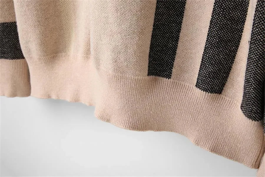 High End Luxury Pullover Men Sweater Autumn Winter Designer Brand Round Neck Striped Wool European Fashion Casual Warm Knitwear