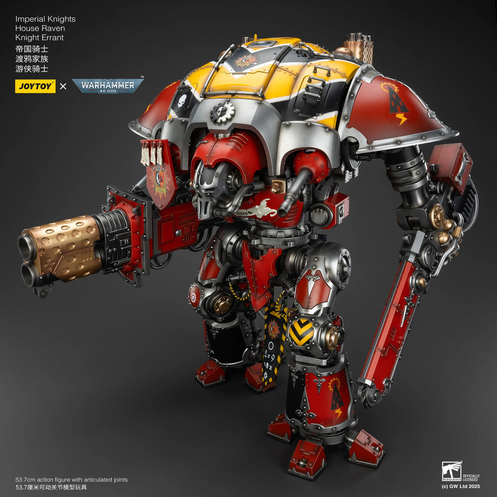 JOYTOY Warhammer 40K 1/18 Imperial Knights House Raven Knight Errant House Terryn Paladin Anime Figures Toys Mech Model