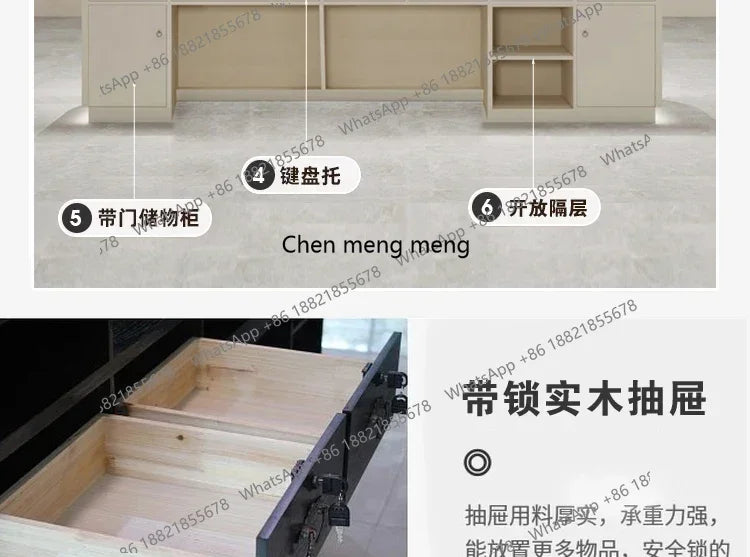 New arriveLuxury Nail Art Modern Minimalist Company Reception Desk Training Institution Information Desk Beauty Salon Dental Cli