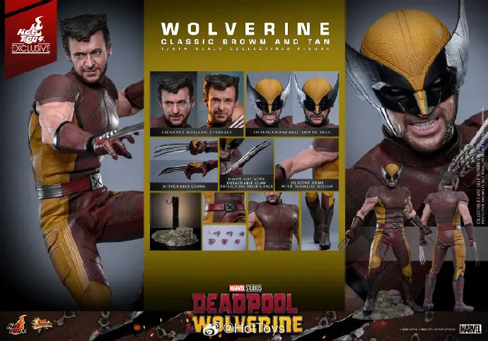 In Stock HotToys MMS831 Wolverine Classic Brown and Tan 1/6 Soldier Figure Animation Action Figure Toy Gift Model Collection