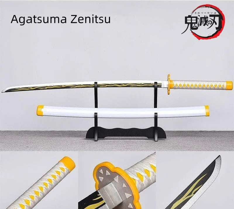104cm Japanese Katana Samurai Sword Accessory Demon Slayer Katana Tanjirou Sword Kimetsu No Yaiba Iron Ninja Knife Cosplay Toy