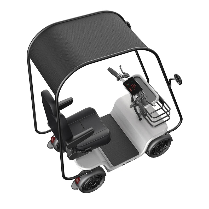 Travel Sunshade 4 Wheels 48V 1000W Wide Seat Reverse Gear Mobility Disabled Handicapped Elderly Electric Scooter For Seniors