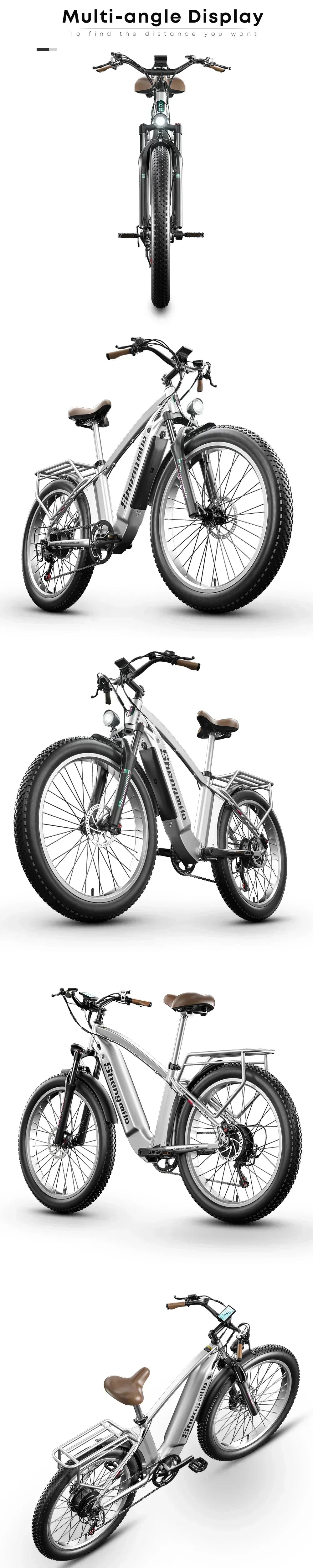 Electric bicycle Shengmilo MX04 1000W Motor 48V 15AH lithium battery Electric Bike 26inch Fat Tire Mountain Off-Road Snow E-bike