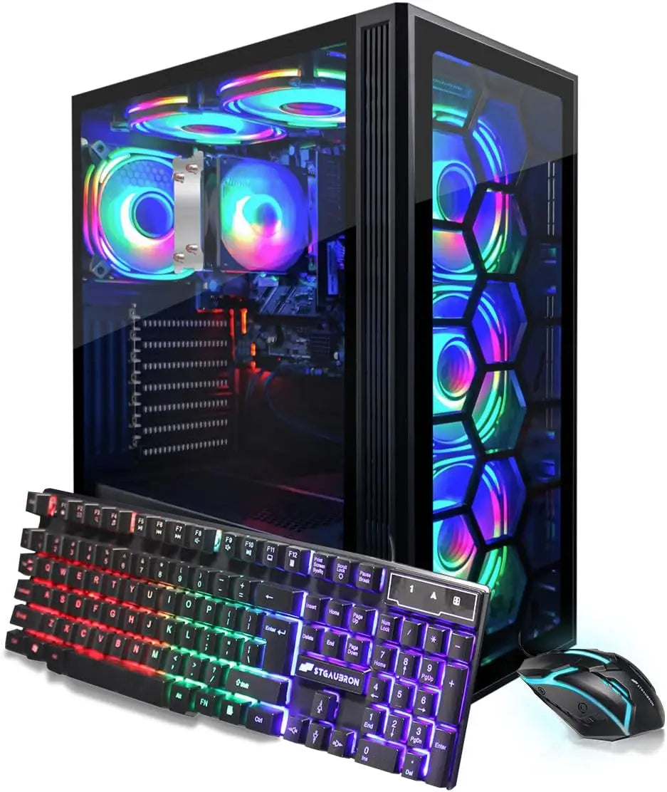 Gaming PC –  i5-14700F, RTX 5070 12GB, 32GB DDR5, 1TB NVMe SSD 3300MB/s, 700W PSU, 360mm ARGB Tube Water Cooler, Case with 7 AR