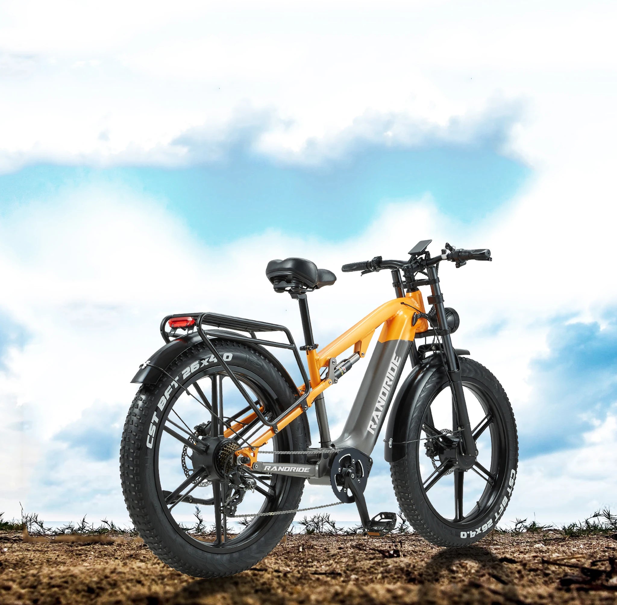 RANDRIDE YX80M-2 Electric Mountain Bike 2000W, 48V 20AH, 26-inch Fat Tire Adult E-Bike with Hydraulic Disc Brakes and 7-Speed