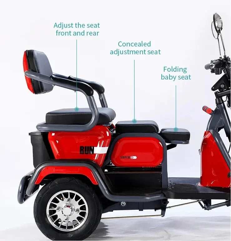 D185 Multi-color Selection New Design Electric Three-wheeled Motorcycle Passenger Carrying Cheap 3-wheeled Battery Electric Tric
