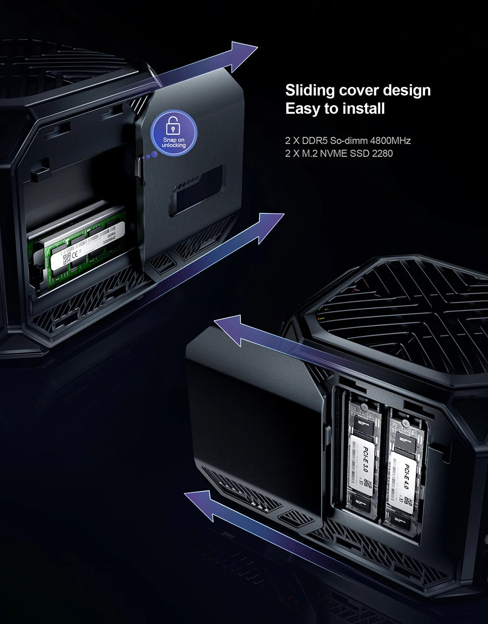 TANK Gaming Mini PC Nvidia RTX3070 16G lntel Core I7 12700H Office Dedicated Desktop Computer PCIE 4.0 Wifi 6 BT5.0 RTX3060 12G