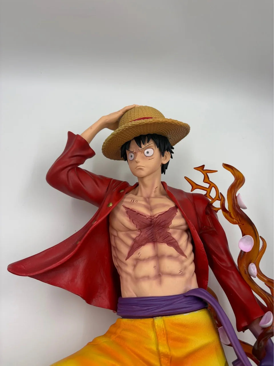 Anime One Piece Monkey D Luffy Big Four Emperors Statue Wano Country Cool Standing Pose Collectible Figure For Adult Collectors