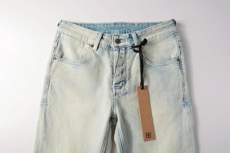 2025 KSUBI Men Personality Multi-style Low Rise Elastic Skinny Denim Pants American Style Ripped Trousers Jeans