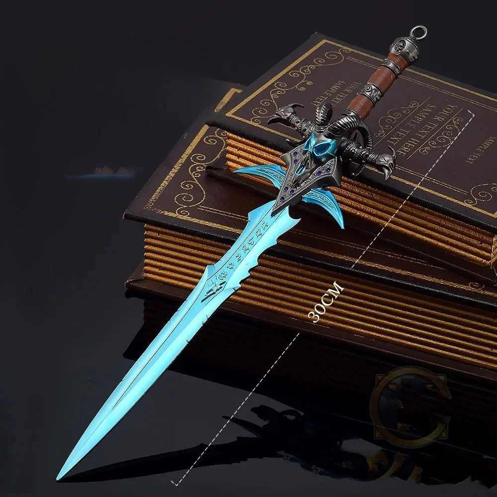 8.6/11.6inch Frostmourne Katana Anime World of Warcraft Lich King Sword Metal Ninja Knife Real Size Japanese Katana Sabre Toy